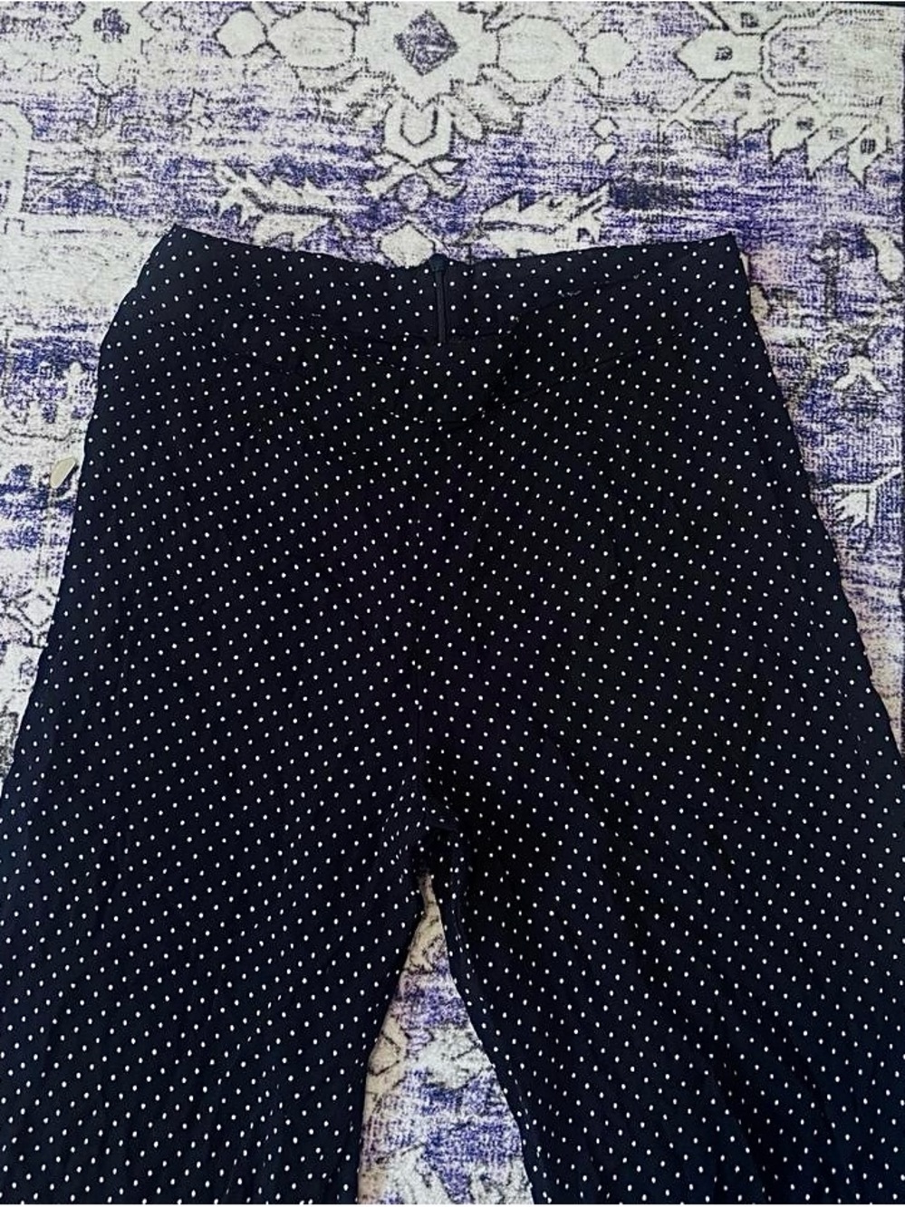 Revolve Blue Life Black & white polka dot culotte capri pants ~ size 4 - Picture 2 of 4